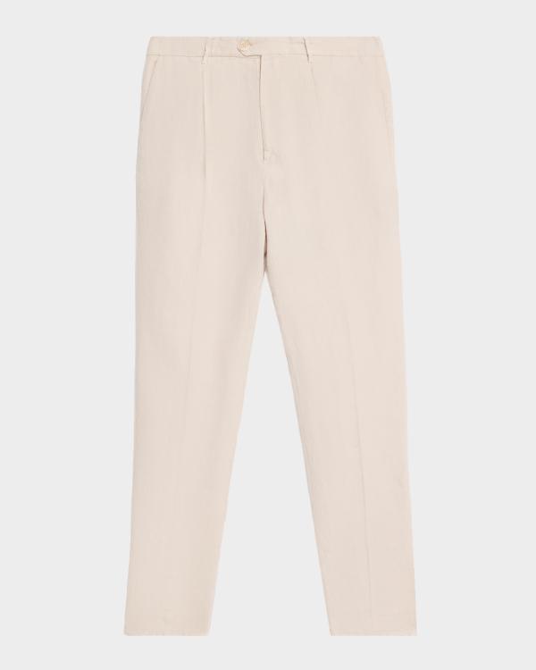 Giorgio Armani Men's Pleated Wool-Blend Suit Pants | Neiman Marcus