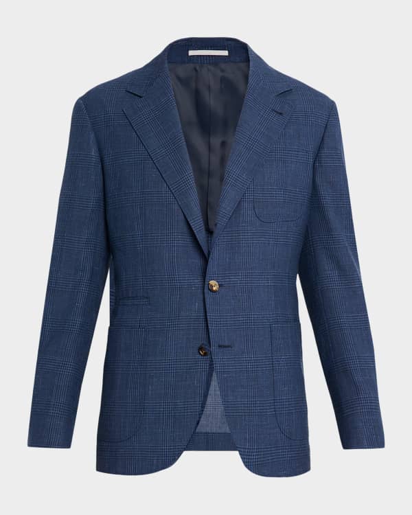 Brunello Cucinelli Men's Glen Plaid Two-Button Sport Coat | Neiman