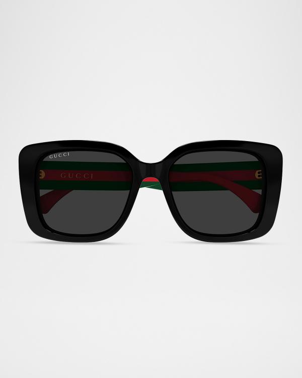 Gucci 54mm Acetate Square Sunglasses | Neiman Marcus