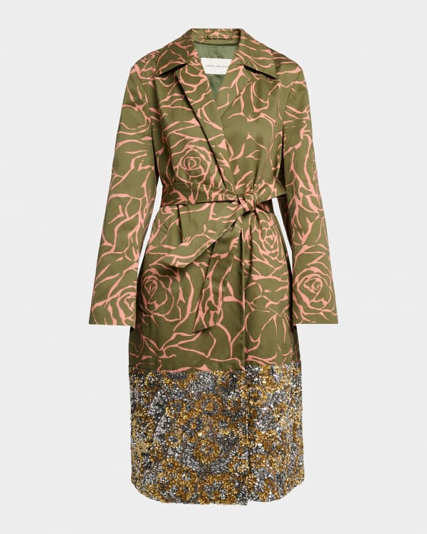 Dries Van Noten Rivla Fringe Wrap Coat | Neiman Marcus