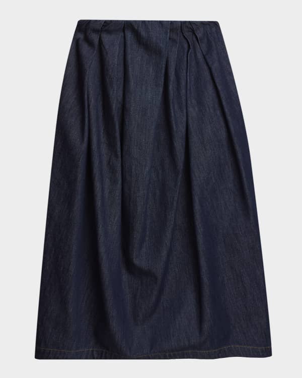 スカート Dries Van Noten 25ss Silene Denim Skirt Dries Van Noten Silene Beaded Lace-Overlay Maxi Wrap Skirt