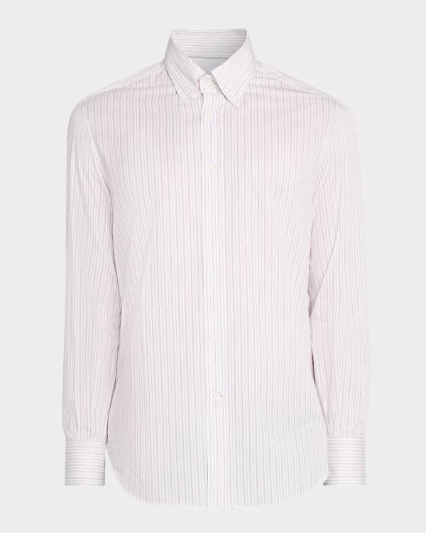 Brunello Cucinelli Men's Cotton French-Cuff Dress Shirt | Neiman Marcus
