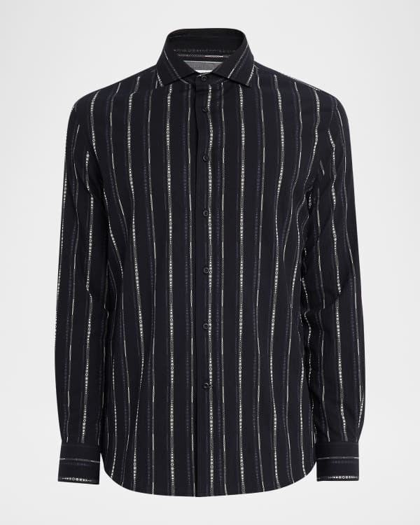 Brunello Cucinelli Men's Gingham Check Long-Sleeve Shirt | Neiman