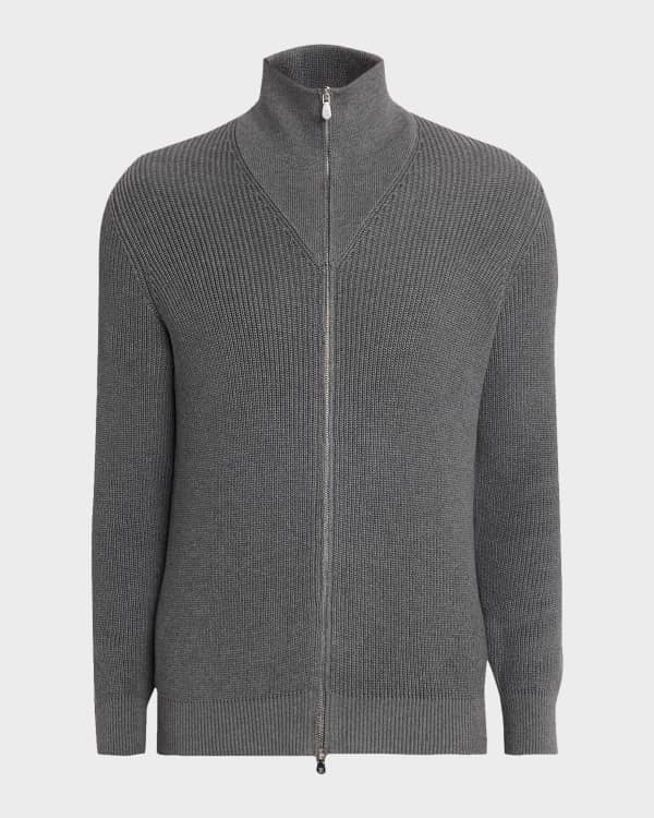 Brioni Men's Full-Zip Cashmere Cardigan Sweater | Neiman Marcus