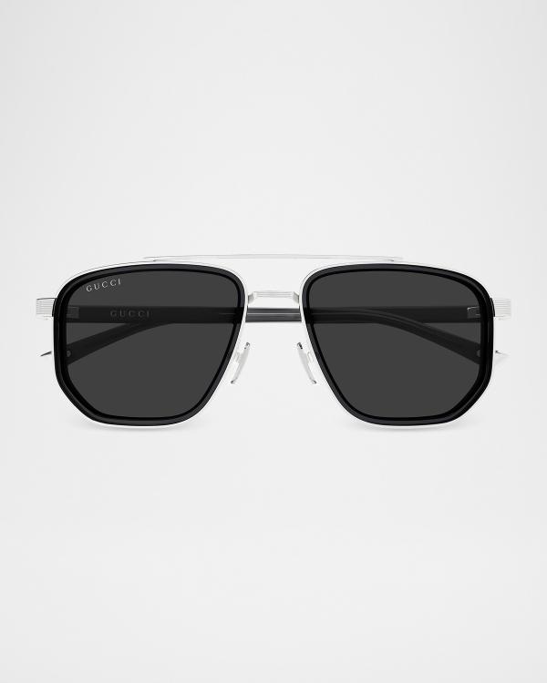 Gucci Men's GG2174S-001 Frameless Mask Sunglasses | Neiman Marcus