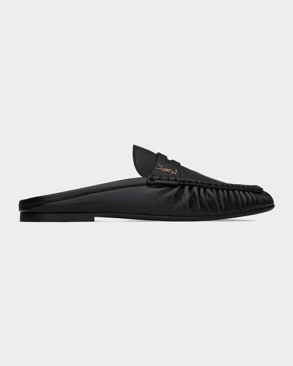 Jil Sander Sabot Leather Loafer Mules | Neiman Marcus