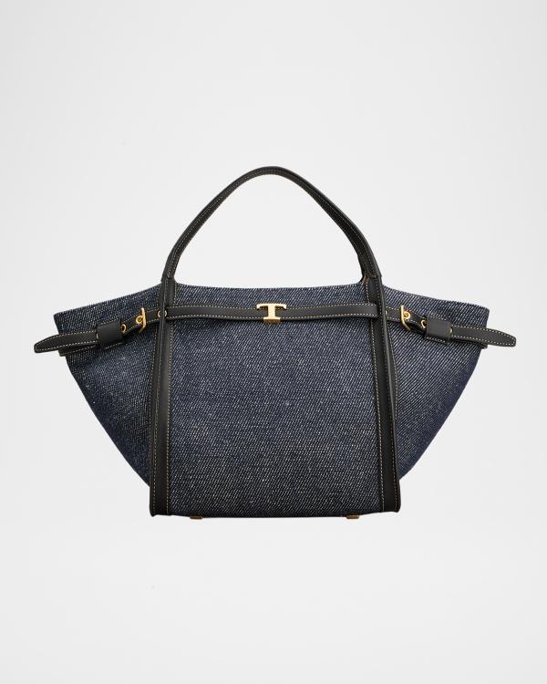 Tod's Leather & Calf Hair Shopper Tote Bag | Neiman Marcus