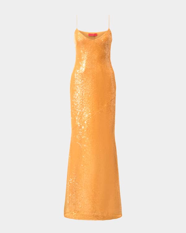 elegant halter dress Elegant Halter-Neck Floral Sequin Mermaid Evening Gown Champagne / L main image 0