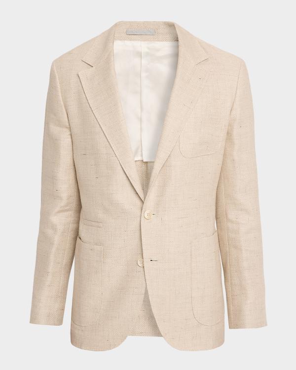 Giorgio Armani Men's Linen Upton Jacket | Neiman Marcus