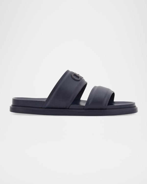 Mens groove 6 gancini translucent slide sandals Salvatore ferragamo Ferragamo Transparent PVC Gancini Slides, Size 6 02C307  main image 4