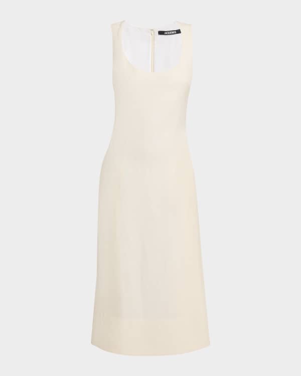 Jacquemus Norma Plunging Halter Backless Gown | Neiman Marcus