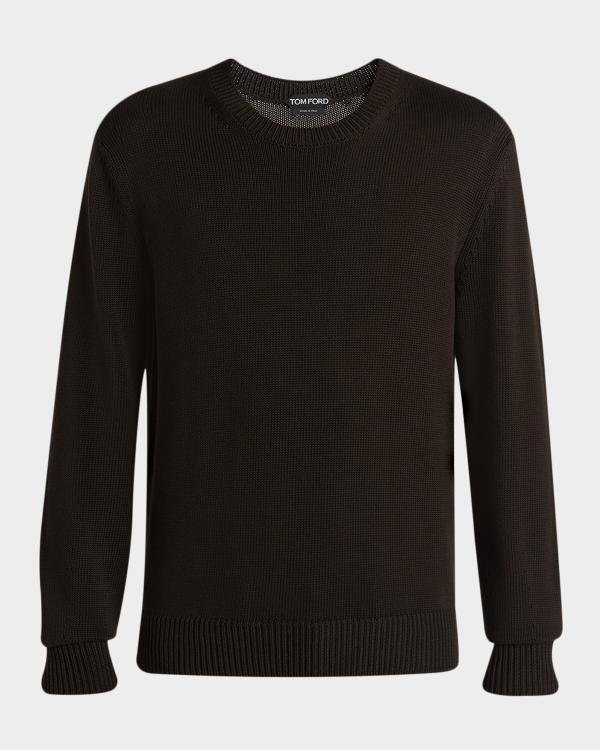 Emporio Armani Men's Texture-Knit Stretch Short-Sleeve Sweater