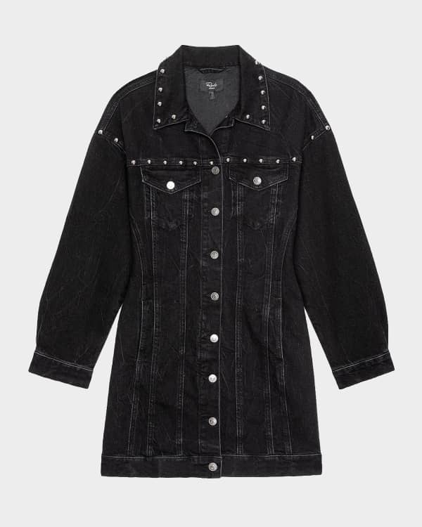 ALICE + OLIVIA Lucy Short-Sleeve Mini Shirtdress | Neiman Marcus