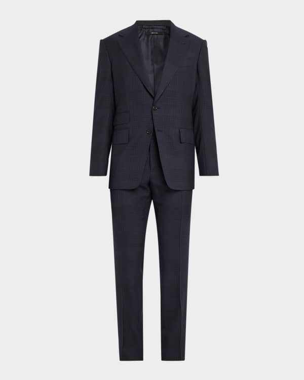 TOM FORD O'Connor Base Sharkskin Two-Piece Suit, Light Gray