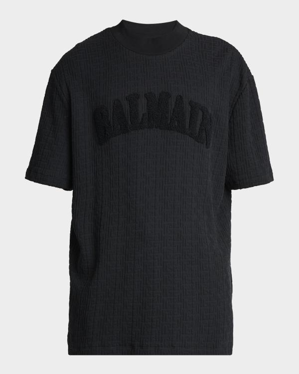 Balmain Men's Cotton Lipstick Logo T-Shirt | Neiman Marcus