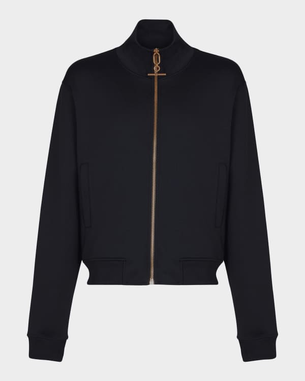 Balmain Men's Reversible Monogram Jacquard Bomber Jacket | Neiman