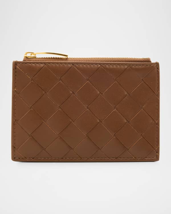 Bottega Veneta Intrecciato Card Case on Chain | Neiman Marcus