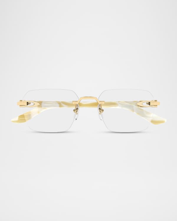 Cartier Men's CT0555OA Titanium Rectangle Optical Frames | Neiman