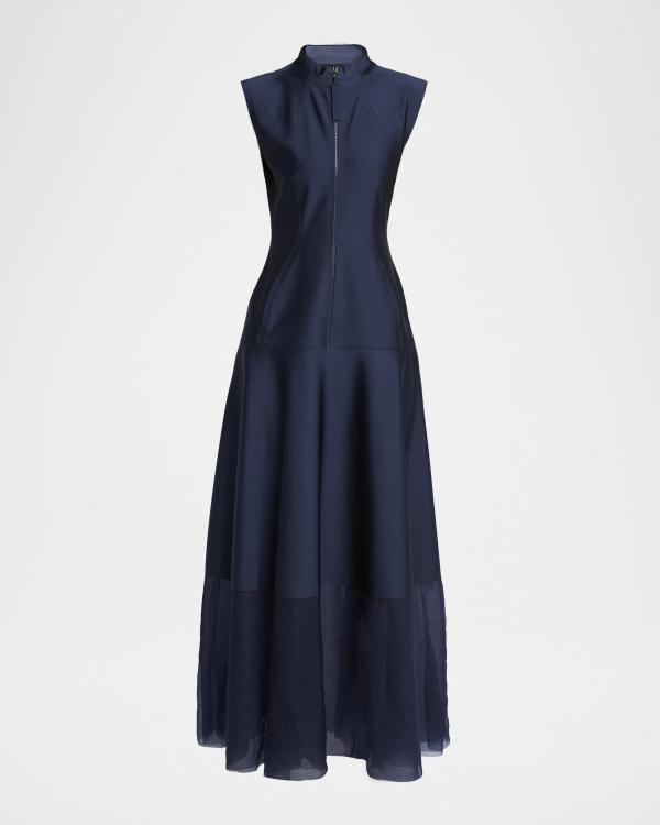 christopher john rogers blue dress Draped Bustier Sleeveless Maxi Wedding dress 尺寸:2 Women's Tops Mixed Blue and Green