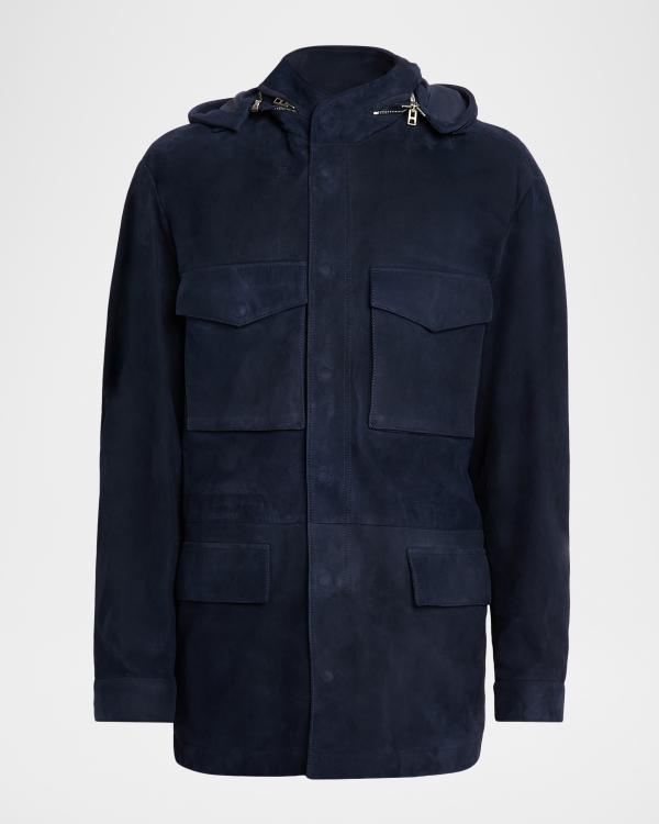 Giorgio Armani Men's Nappa Leather Safari Jacket | Neiman Marcus