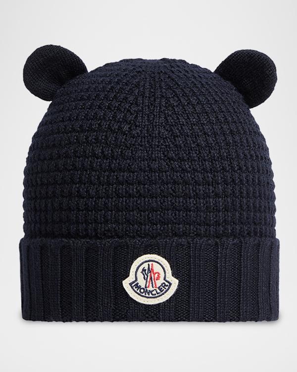 Moncler Boy's Ski Teddy Bear Crewneck Knit Sweater, Size 6M-3