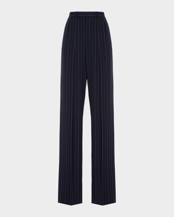 Giorgio Armani Silk Wide-Leg Trousers | Neiman Marcus