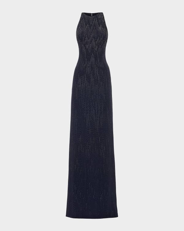 Ralph Lauren Collection Fabricio One-Shoulder Two-Tone Column Dress |  Neiman Marcus