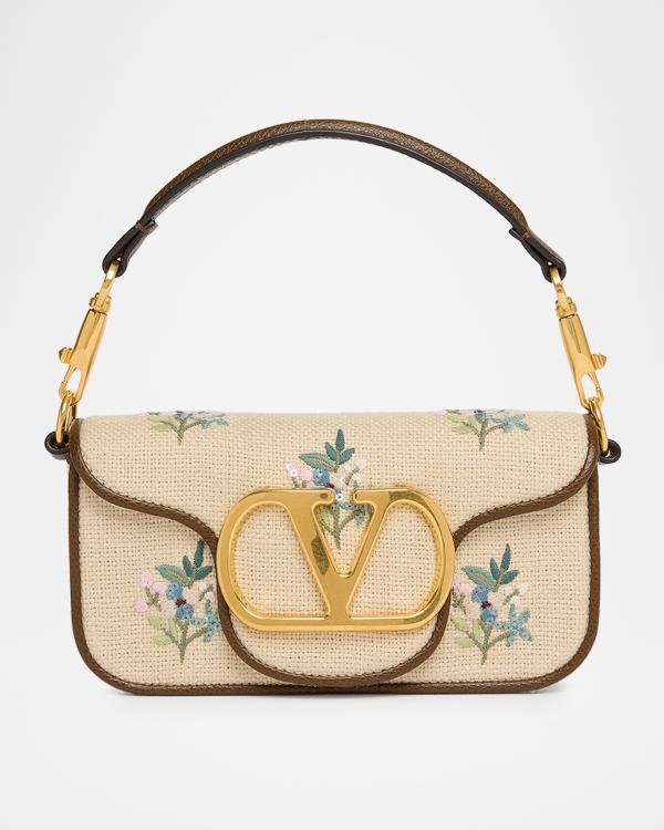 Valentino Garavani Vain Floral Beaded Shoulder Bag | Neiman Marcus