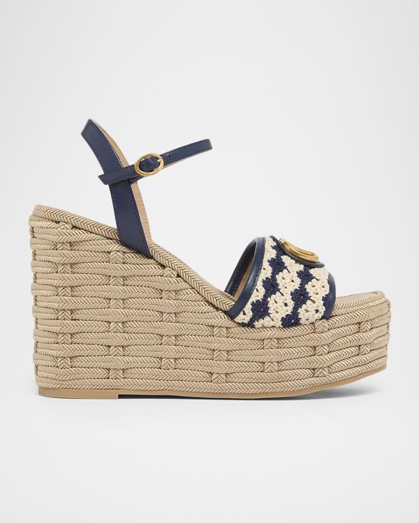 Valentino Garavani VLogo Cherry Ankle-Strap Platform Sandals