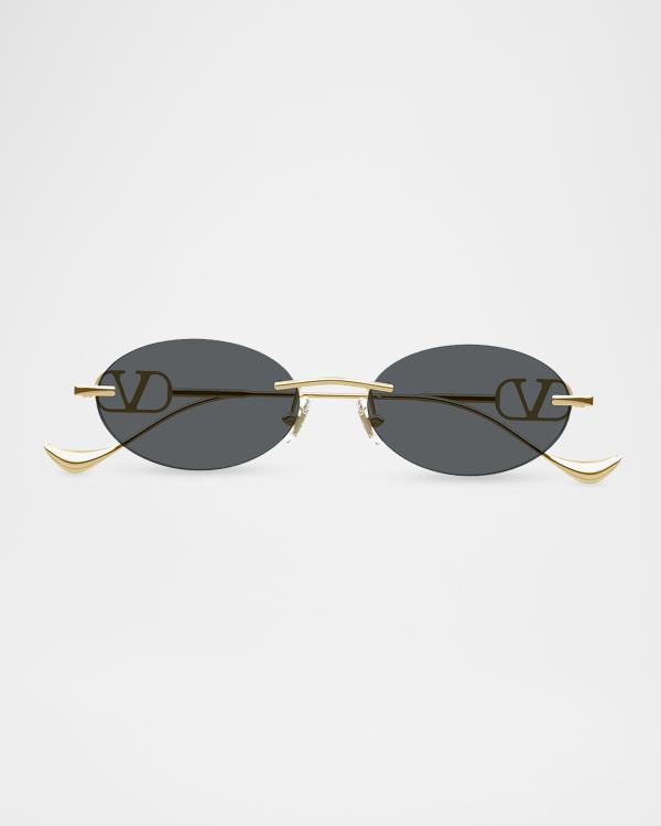 Valentino Garavani V-Romask Shield Titanium & Acetate  display picture 2