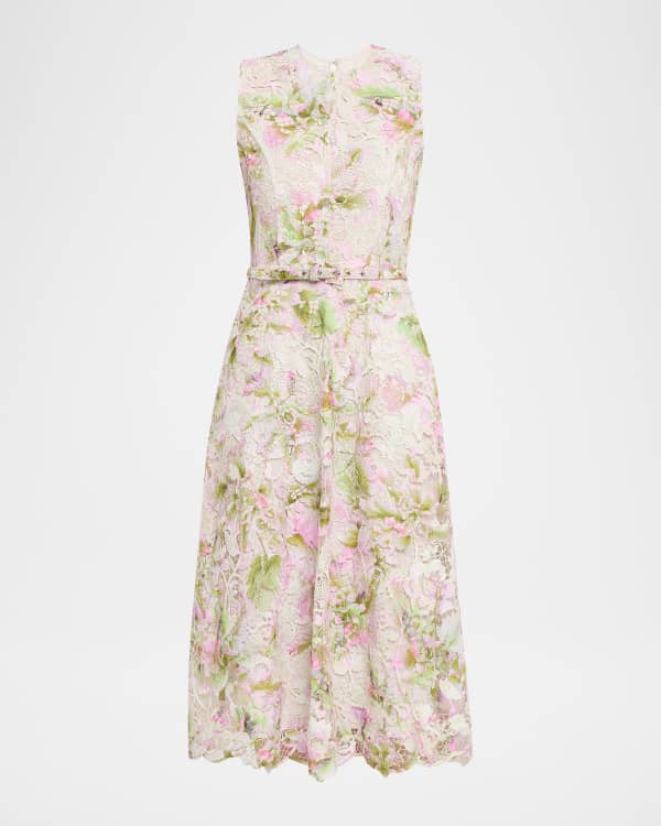 embroidered white linen dress Dolce & Gabbana Crystal Embellished Floral Mini Dress main image 0