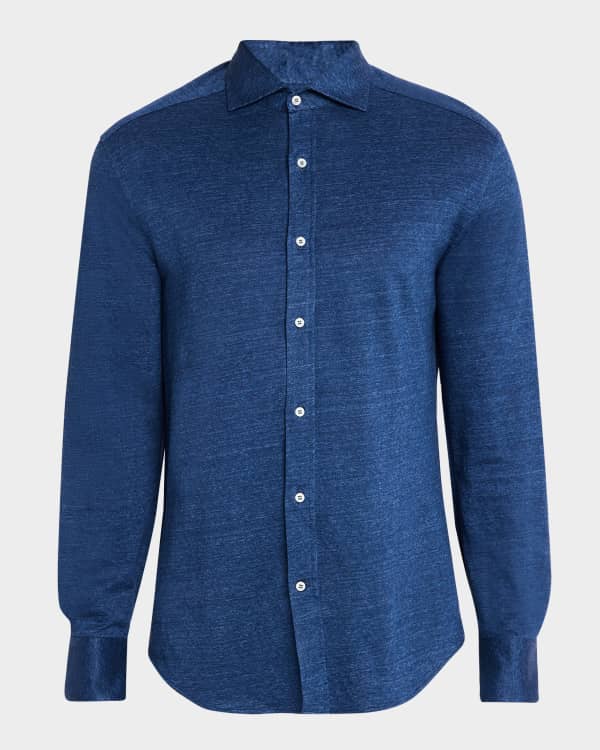Dries Van Noten Men's Clasen Floral Viscose Short-Sleeve Shirt