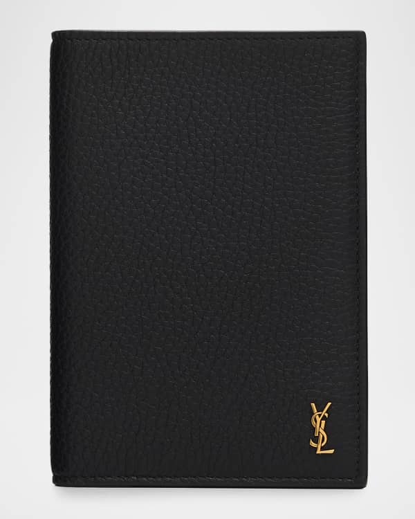 Saint Laurent Men's Tiny Cassandre Croc-Embossed Leather Passport