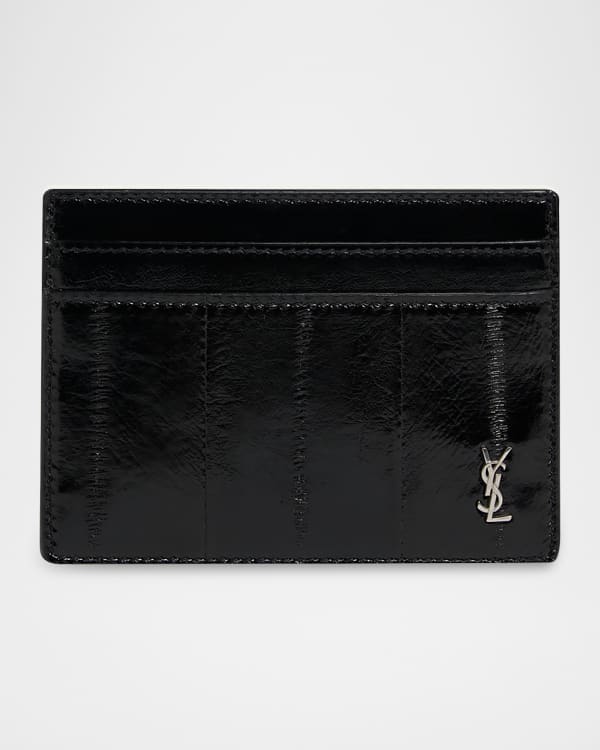 TOM FORD ブラックレザー ケース　にやにやさん専用 TOM FORD Men's Exotic Line Croc-Embossed Leather Card Case