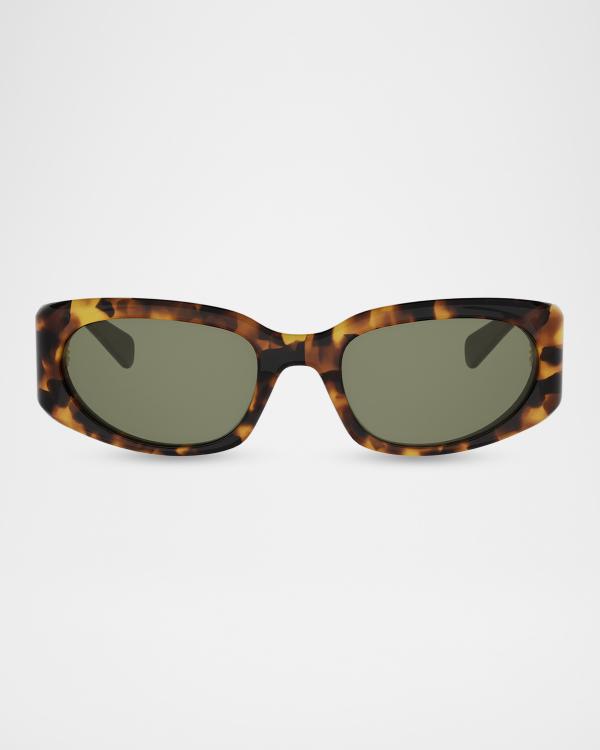 CELINE Bold 3 Dots Acetate Rectangle Sunglasses | Neiman Marcus