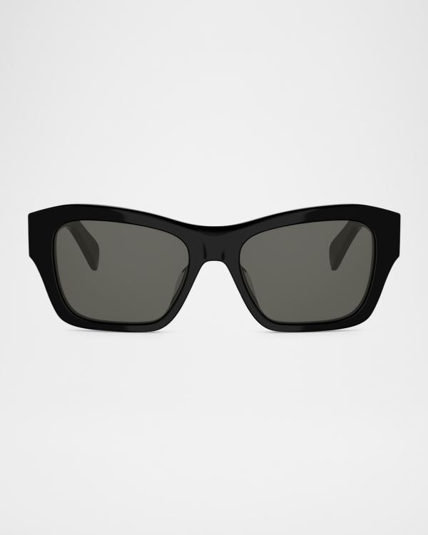 NWTs CELINE Black Aviator Sunglasses Celine Aviator-Style Leather-Trimmed Sunglasses - Black  main image 4