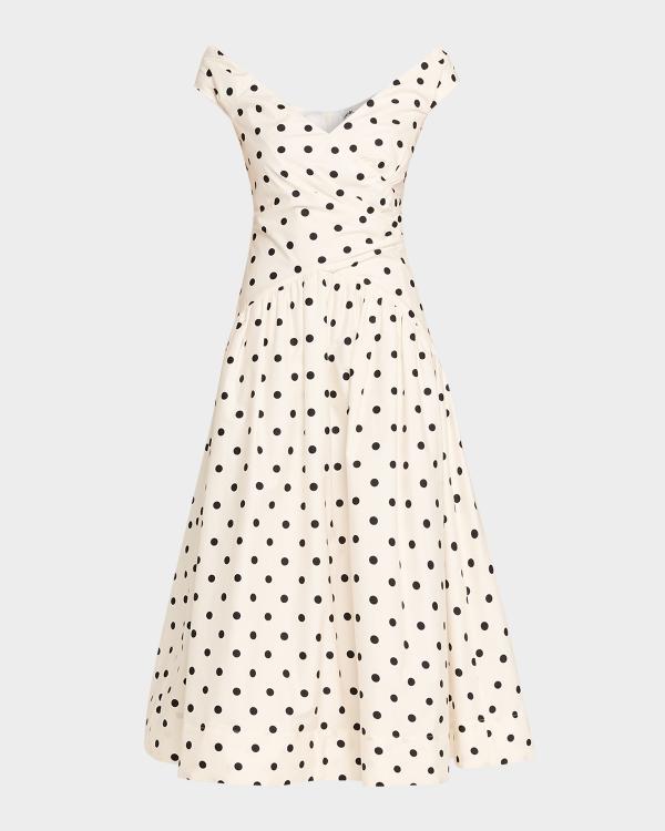 self portrait tiered chiffon dress self-portrait - Blue Chiffon Tiered V Neck Midi Dress
