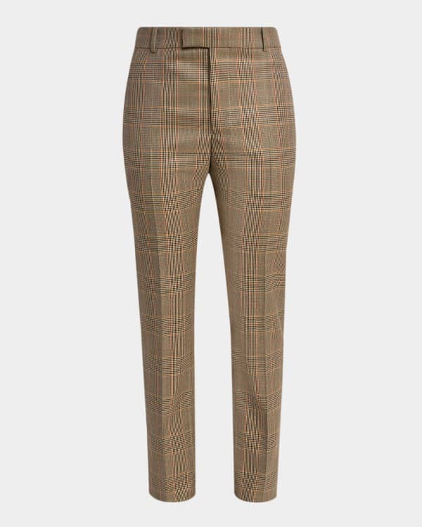 McQueen Men's Cigarette Tuxedo Trousers
