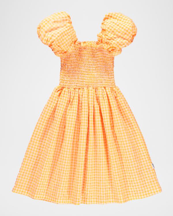 plaid smocked cotton jersey dress Polo Ralph Lauren Girl's Dress, Size 2-6X EMBELLISHED BODICE