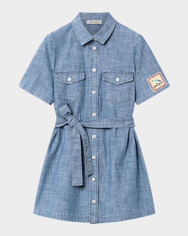 Burberry Girl's Sleeveless Check Cotton Dress, Size 3-14