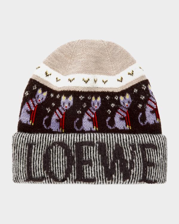LOEWE Wool-Blend Whale Intarsia Beanie | Neiman Marcus