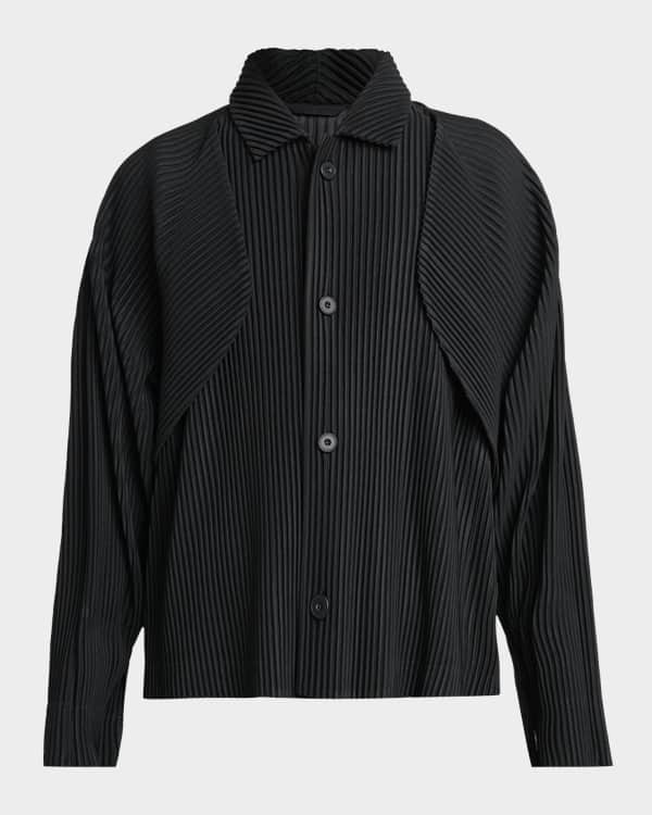 Homme Plisse Issey Miyake Men's Pleated Snap-Front Overshirt
