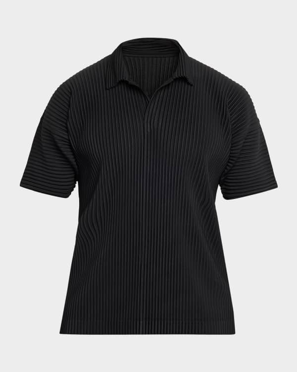 Homme Plisse Issey Miyake Men's Pleated Polo Shirt | Neiman Marcus
