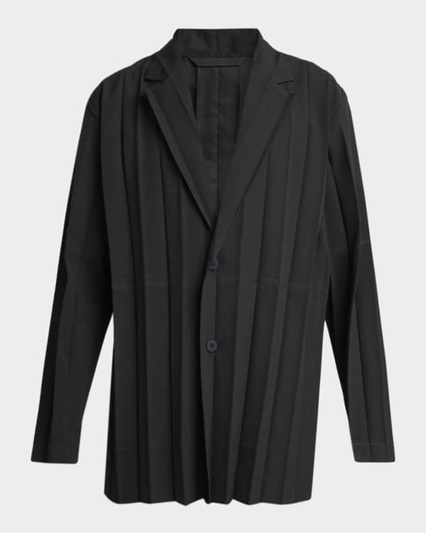Homme Plisse Issey Miyake Men's Pleated Single-Button Sports