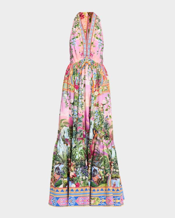 Camilla Scoop Back Hem Dress | Neiman Marcus