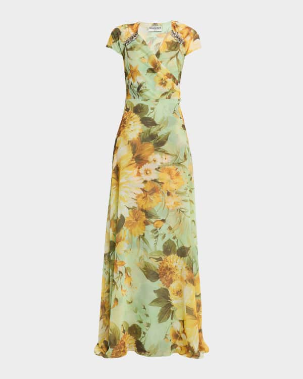 AMUR Lorelie Pleated Halter Gown | Neiman Marcus
