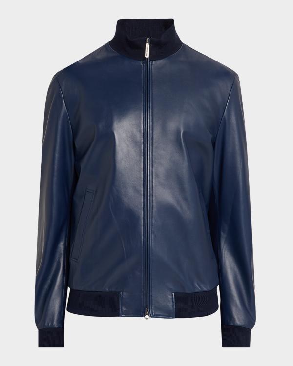 Giorgio Armani Men's Oversized Snap-Front Bomber Jacket | Neiman
