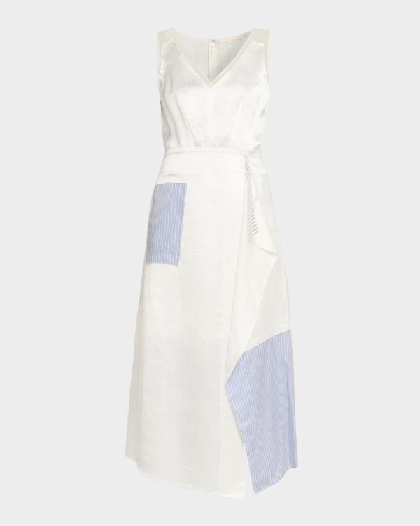 marni sleeveless paneled denim midi dress Denim Dress Marni Midi Dress Marni Sleeveless Paneled Denim Midi Dress  Neiman Marcus