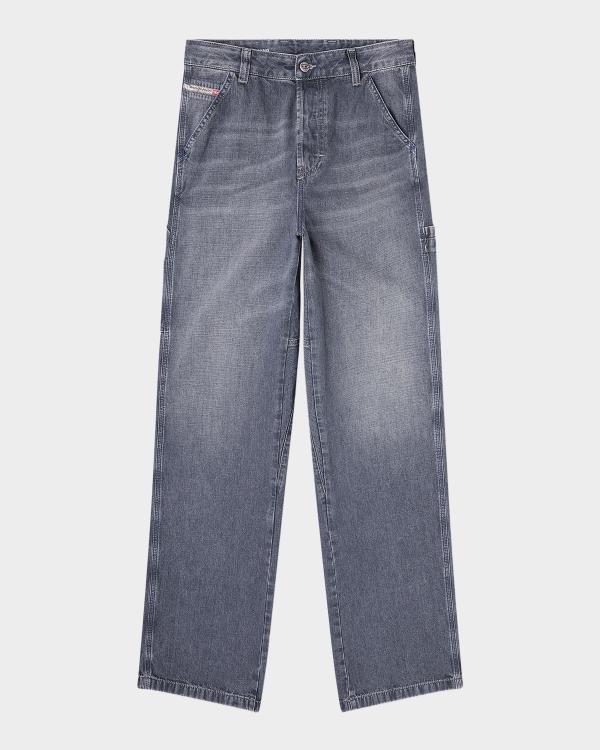 Diesel Men's Trompe L'oeil Loose-Fit Jeans | Neiman Marcus