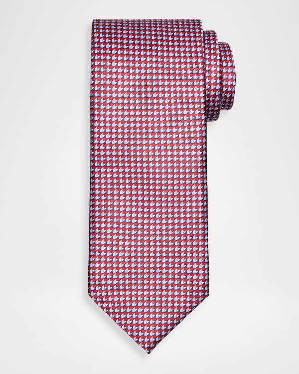 Brioni Men's Tossed Rectangles Silk Tie | Neiman Marcus